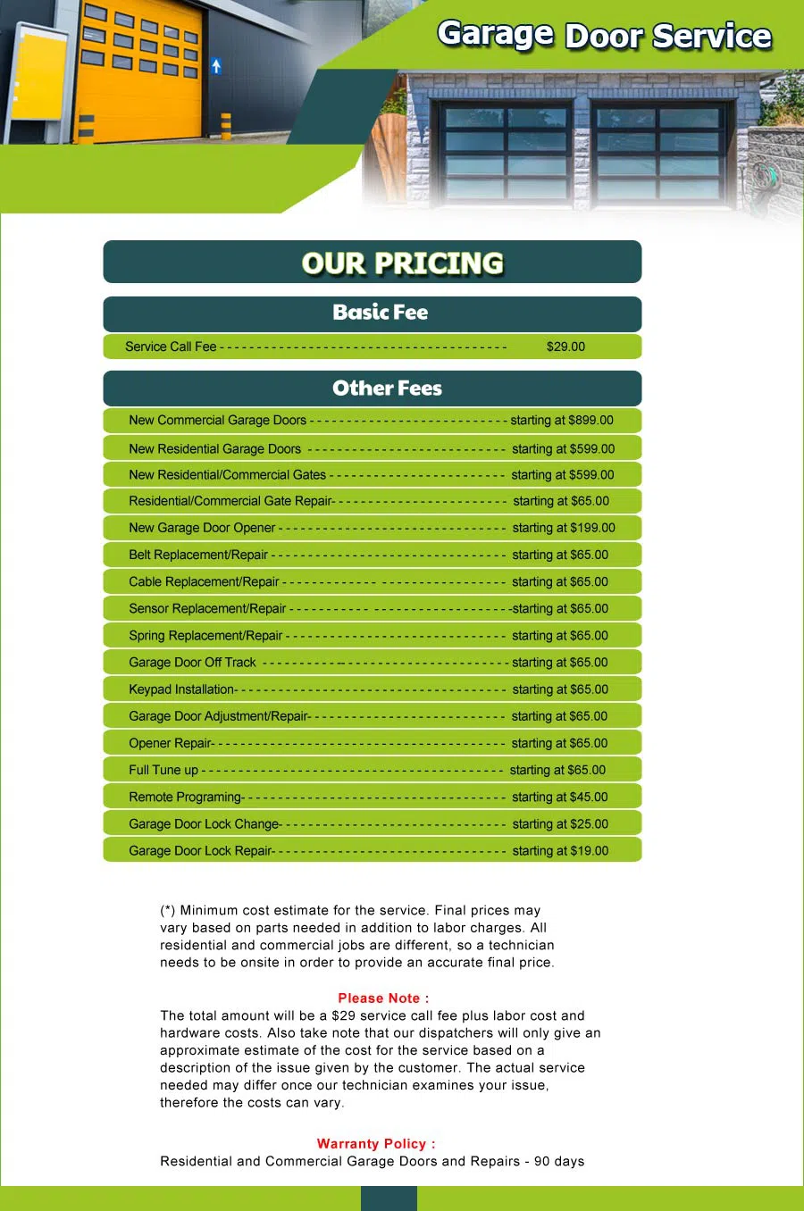 Garage Door 24 Hours Repairs Philadelphia, PA 267-293-8063