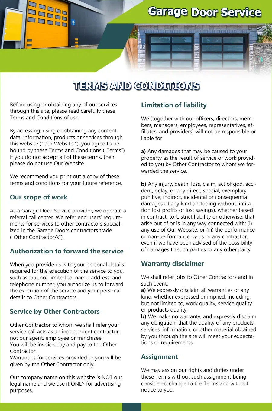 Garage Door 24 Hours Repairs Philadelphia, PA 267-293-8063 - terms01